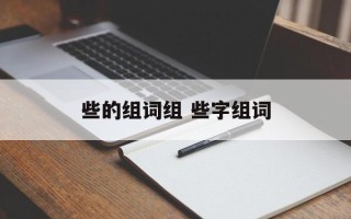 些的组词组 些字组词