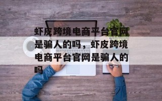 虾皮跨境电商平台官网是骗人的吗，虾皮跨境电商平台官网是骗人的吗