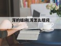 浑的组词(浑怎么组词)