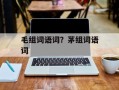 毛组词语词？茅组词语词