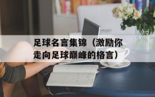 足球名言集锦（激励你走向足球巅峰的格言）