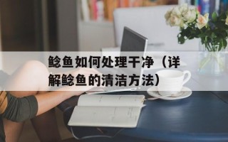 鲶鱼如何处理干净（详解鲶鱼的清洁方法）