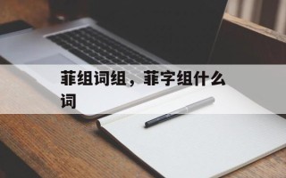 菲组词组，菲字组什么词