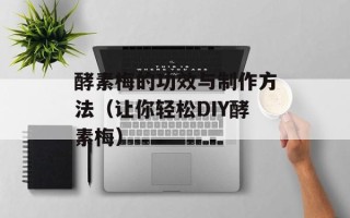 酵素梅的功效与制作方法（让你轻松DIY酵素梅）