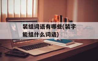 装组词语有哪些(装字能组什么词语)