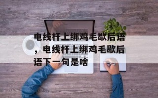 电线杆上绑鸡毛歇后语，电线杆上绑鸡毛歇后语下一句是啥