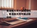 麦洛维大坝中国赚钱吗，麦洛维大坝中国占股份吗