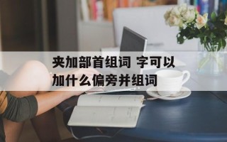 夹加部首组词 字可以加什么偏旁并组词