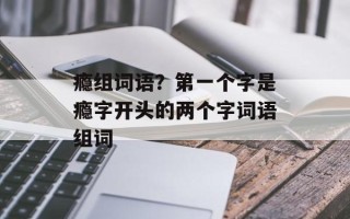 瘾组词语？第一个字是瘾字开头的两个字词语组词