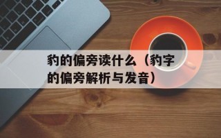 豹的偏旁读什么（豹字的偏旁解析与发音）
