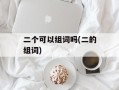 二个可以组词吗(二的组词)