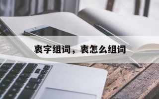 衷字组词，衷怎么组词