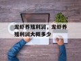 龙虾养殖利润，龙虾养殖利润大概多少