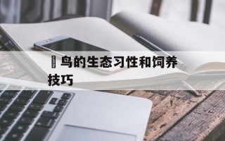 鸻鸟的生态习性和饲养技巧