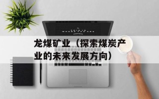 龙煤矿业（探索煤炭产业的未来发展方向）