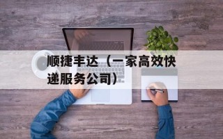 顺捷丰达（一家高效快递服务公司）