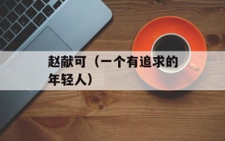 赵献可（一个有追求的年轻人）