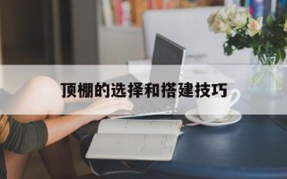 顶棚的选择和搭建技巧