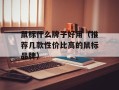 鼠标什么牌子好用（推荐几款性价比高的鼠标品牌）
