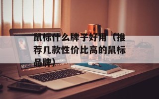 鼠标什么牌子好用（推荐几款性价比高的鼠标品牌）