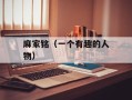 麻家铭（一个有趣的人物）