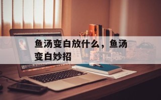 鱼汤变白放什么，鱼汤变白妙招
